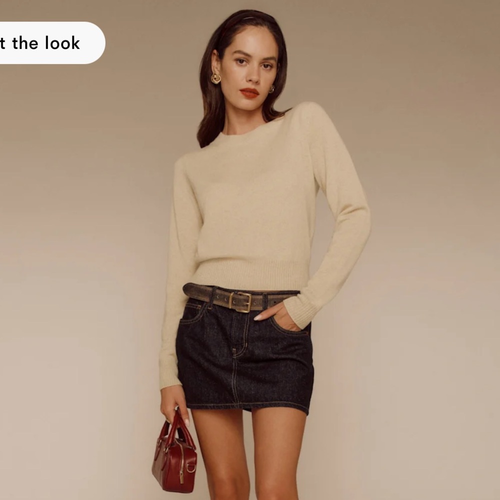 Reformation Dana Cashmere Crew Sweater